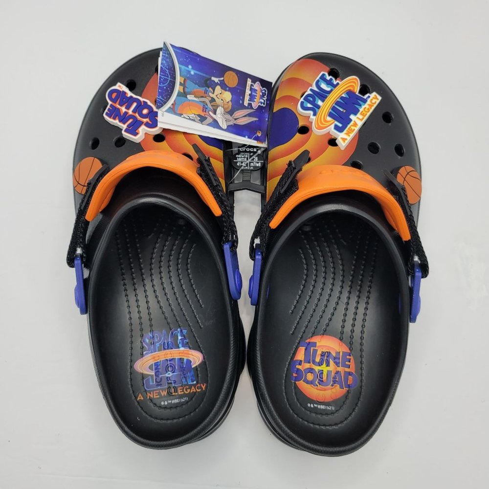 Crocs Space Jam A New Legacy Clogs Black Orange US Size Women's 10 Men's 8 NWT - Picture 5 of 7